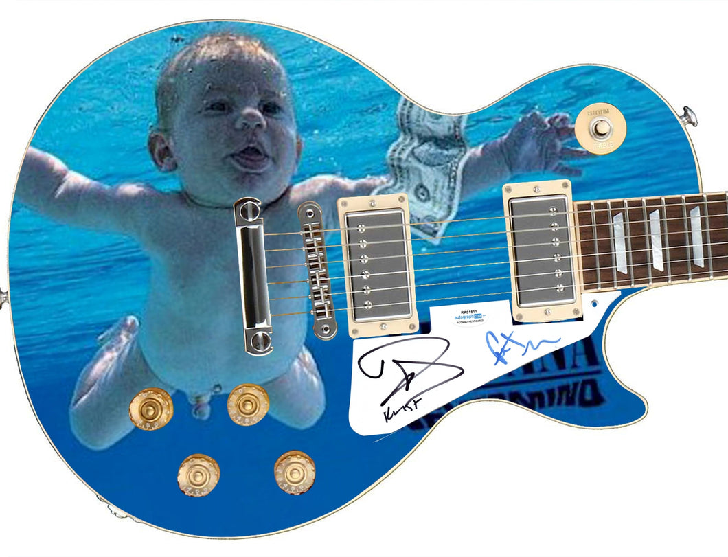Nirvana Autographed 1/1 Custom Graphics Nevermind Album Cd Guitar