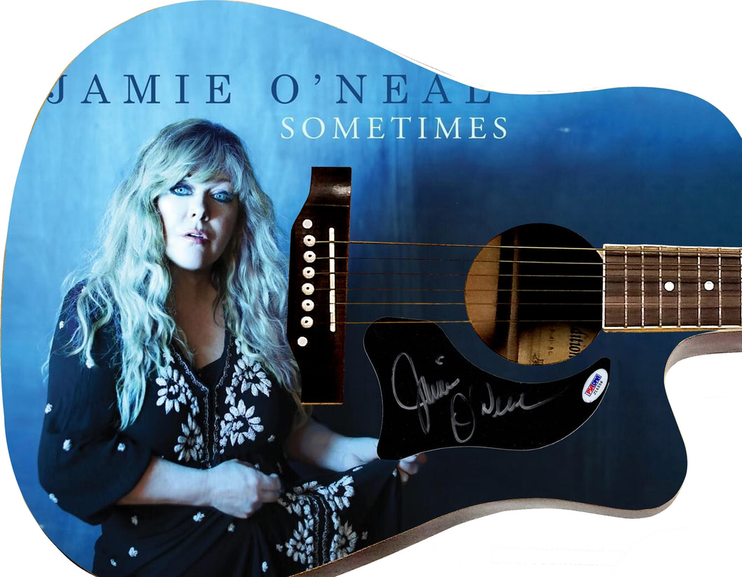 Jamie Oneal Autographed 1/1 Custom Graphics Acoustic Guitar