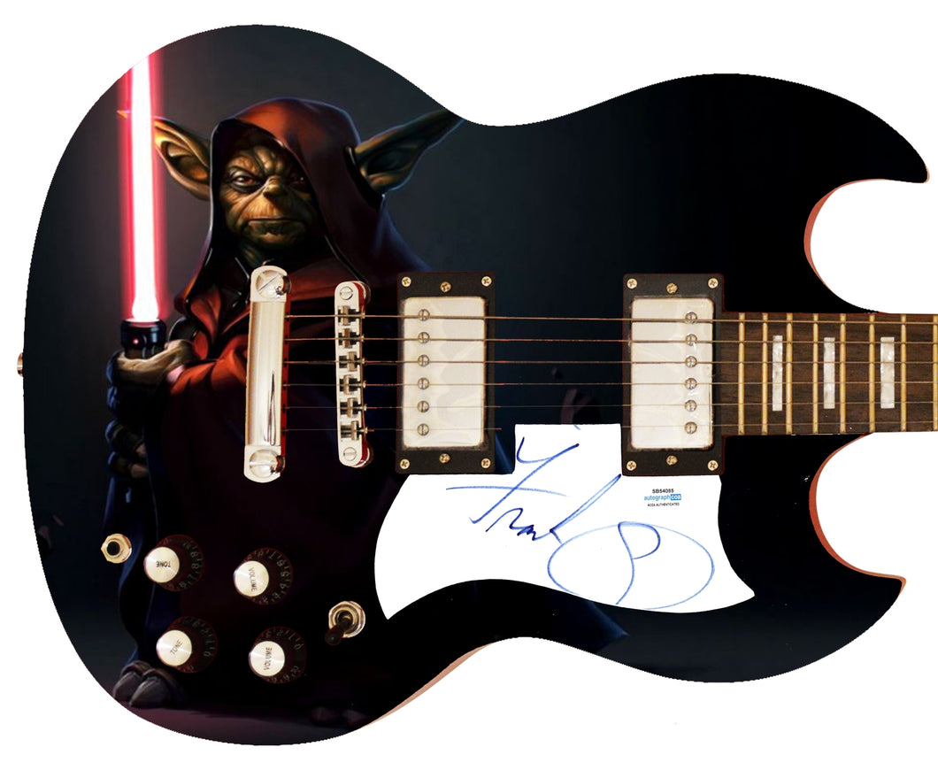 Star Wars Frank Oz Autographed Custom Yoda Photo Graphics Guitar