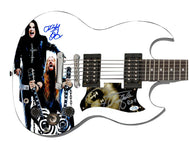 Ozzy Osbourne Zakk Wylde Signed Epiphone SG Graphics Photo Guitar BAS Witness