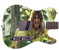 Black Sabbath Ozzy Osbourne Autographed Graphics Photo Guitar BAS Witness