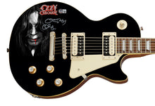 Load image into Gallery viewer, Ozzy Osbourne Autographed Les Paul Epiphone Graphics Photo Guitar BAS Witness
