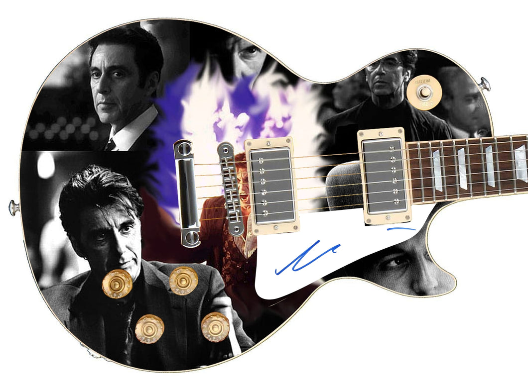 Al Pacino Autographed Custom Graphics 1/1 Photo Guitar
