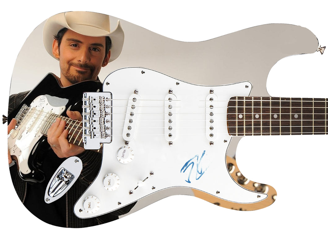 Brad Paisley Autographed Signed 1/1 Custom Graphics Guitar