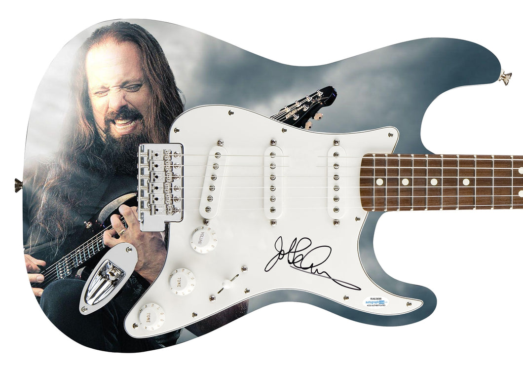 John Petrucci Autographed Signed Photo Graphics Guitar