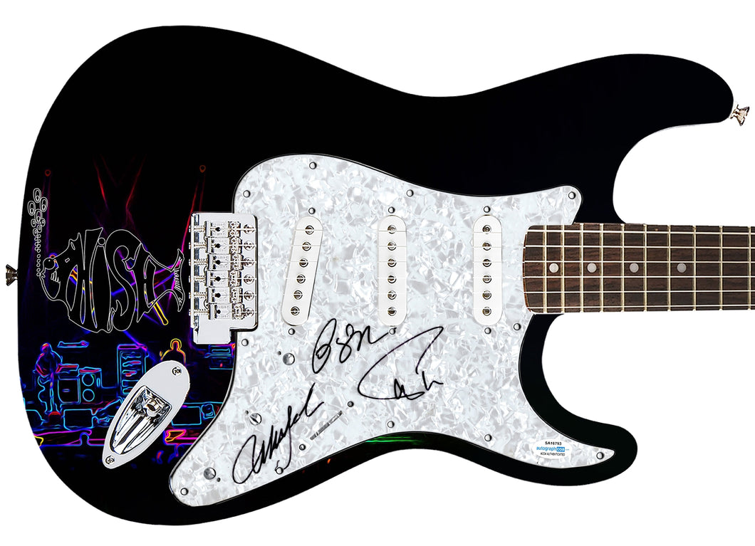 Phish Band Autographed Signed 1/1 Custom Graphics Guitar