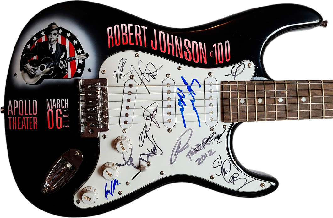 Robert Johnson Tribute Concert Autographed Hand Airbrushed Painting Guitar
