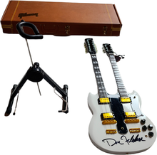 Load image into Gallery viewer, The Eagles Don Felder Signed Gibson DoubleNeck Signed Axe Heaven Mini Guitar
