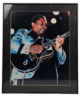 B.B. King Autographed Framed Photo Custom Display AFTAL UACC RD PSA Precert