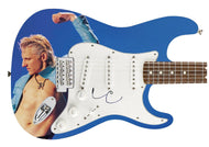 Poison CC Deville Autographed Signed Photo Graphics Guitar
