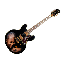 Load image into Gallery viewer, B.B. King Signed Airbrushed Gibson Epiphone Lucille Guitar UACC AFTAL PSA
