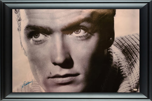 Clint Eastwood Autographed Framed 24x36 Canvas Photo Print