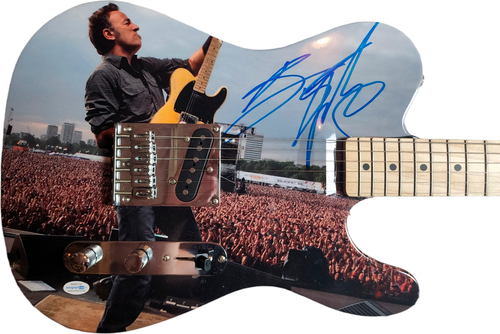 Bruce Springsteen Autographed Live Concert Photo Graphics Guitar UACC AFTAL