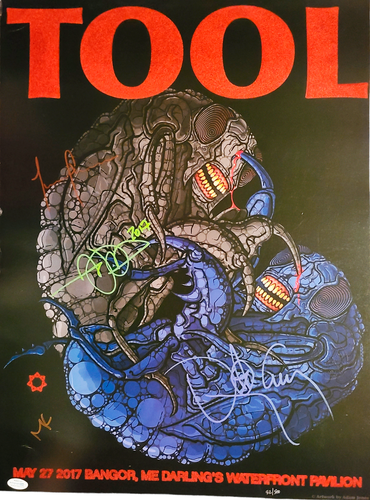 Tool Signed Ltd Edition #'d Bangor ME Adam Jones Artwork 2017 Felt Poster