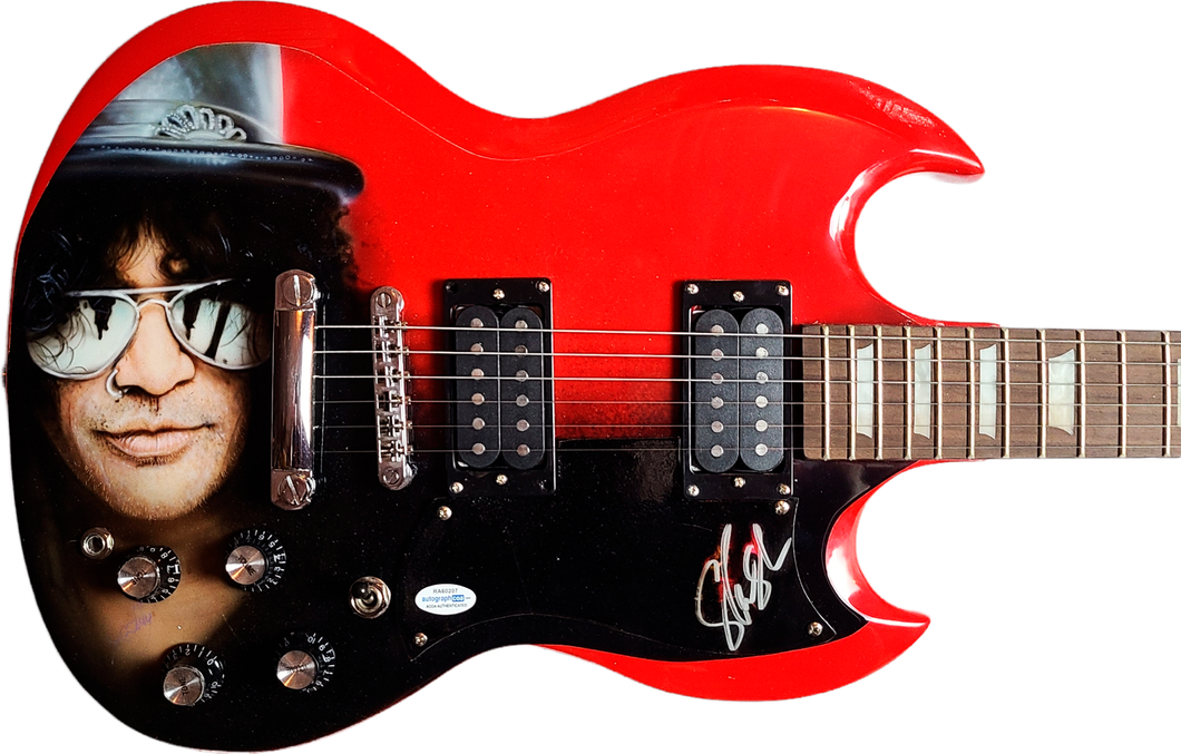 Guns N Roses Slash Autographed Hand Airbrushed Painting Guitar UACC AFTAL