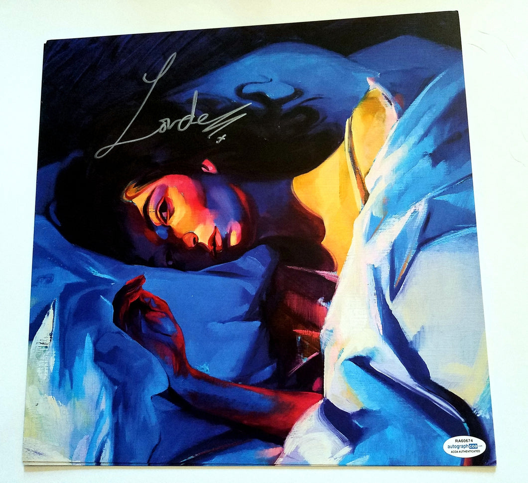 Lorde Autographed Signed  LP Record Album Flat Poster