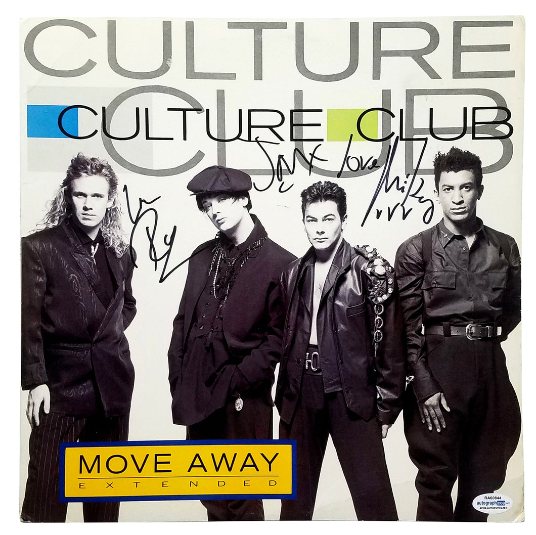 Culture Club Autographed X3 Signed Move Away Album LP