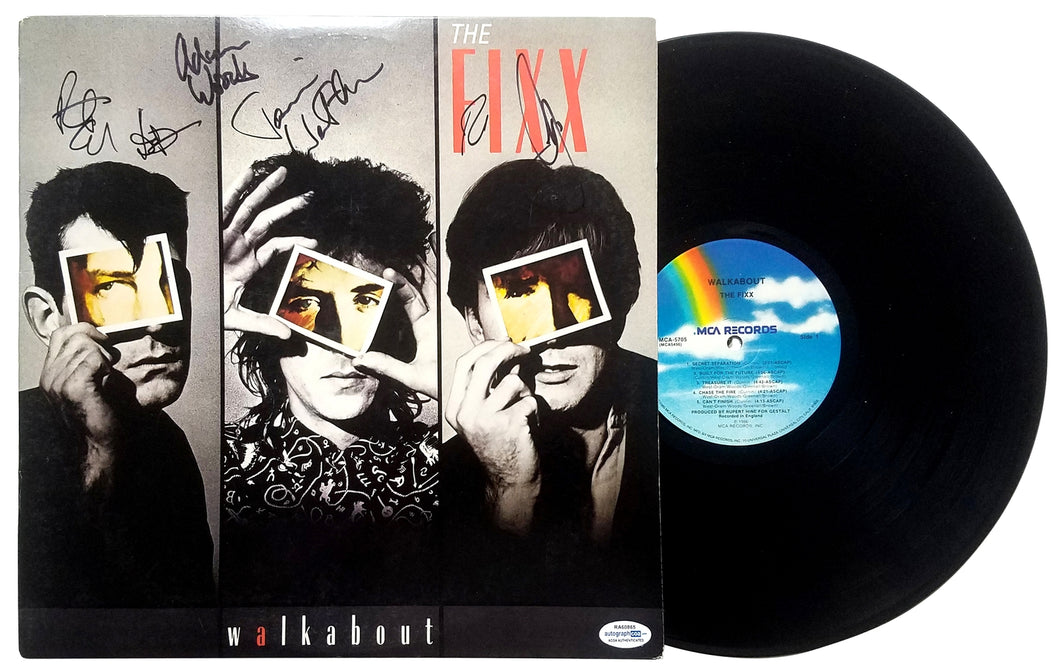 The Fixx Autographed X5 Signed Walkabout Album LP