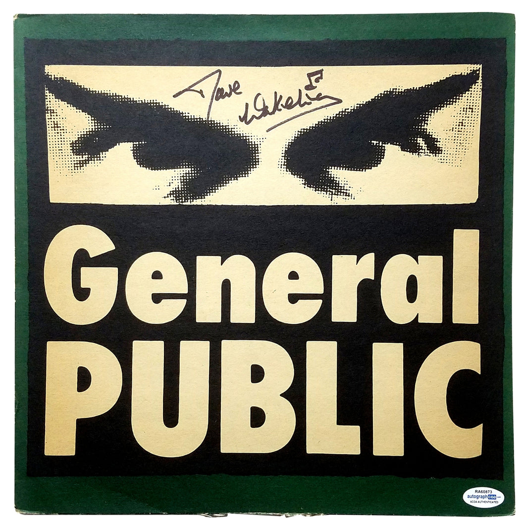 General Public Dave Wakeling Autographed Record Album LP