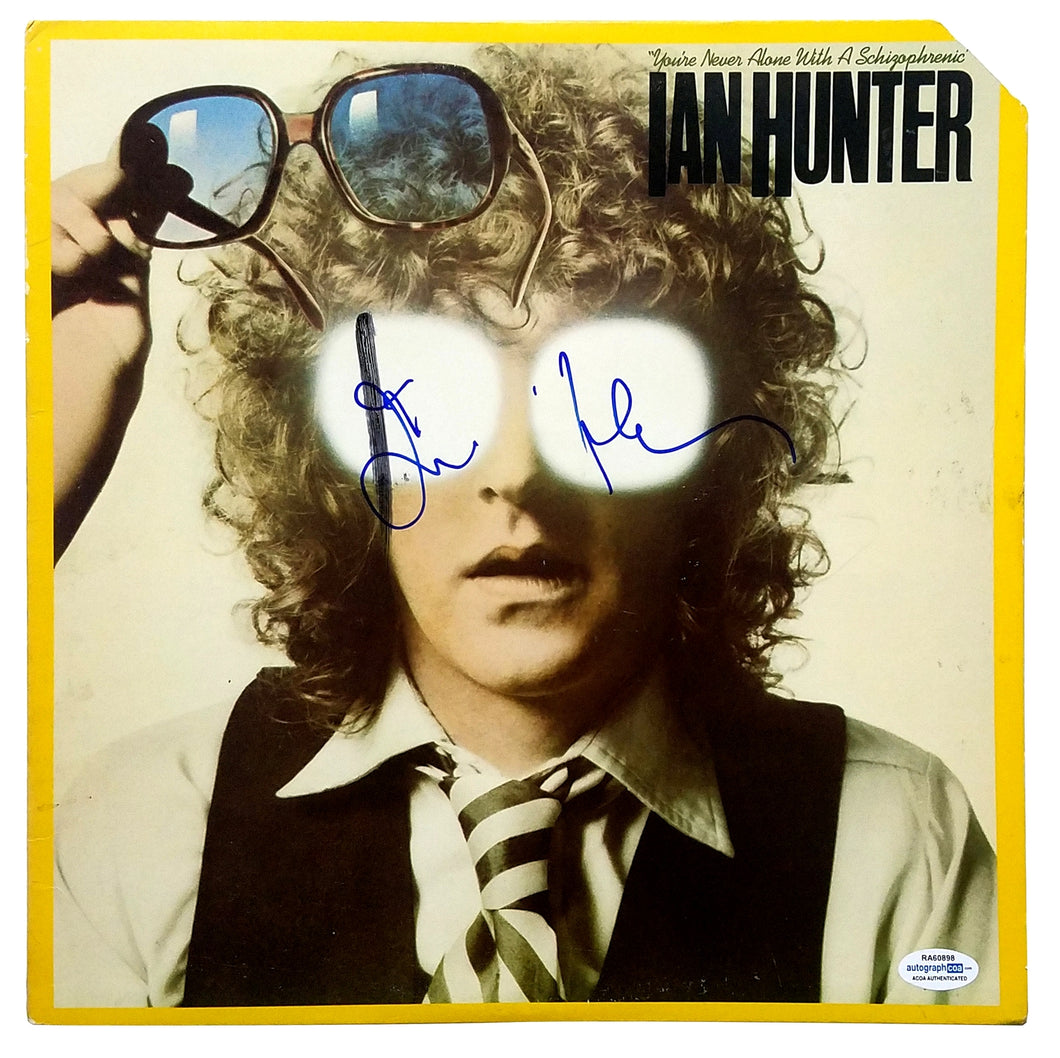 Ian Hunter Autographed Signed Schizophrenia Record Album LP