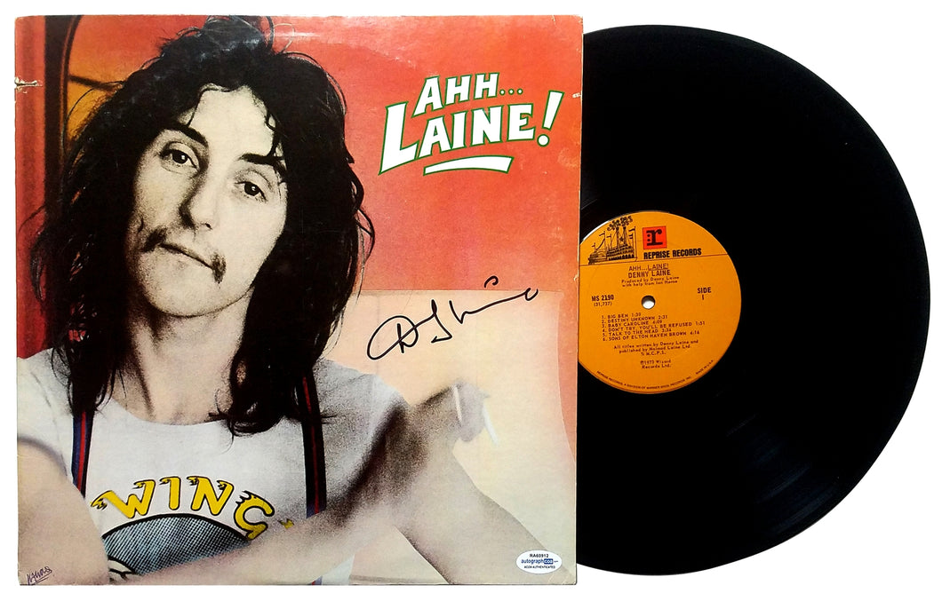 Denny Laine Double Signed Autographed Ahh Laine Album LP