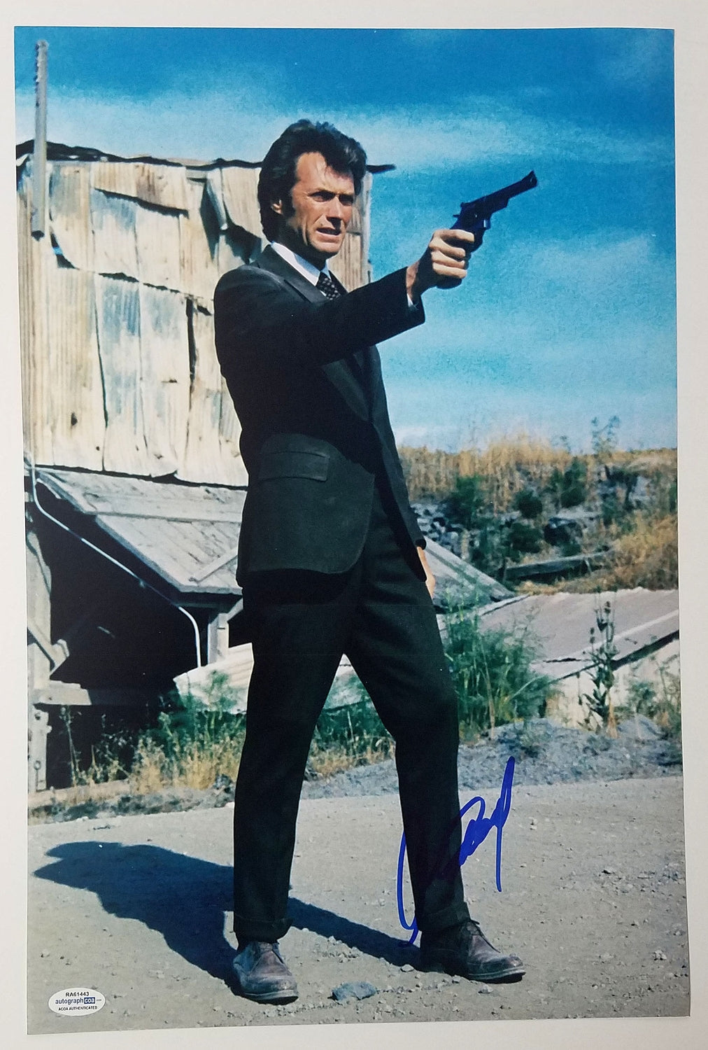 Clint Eastwood Autographed Signed Dirty Harry 12x18 Photo