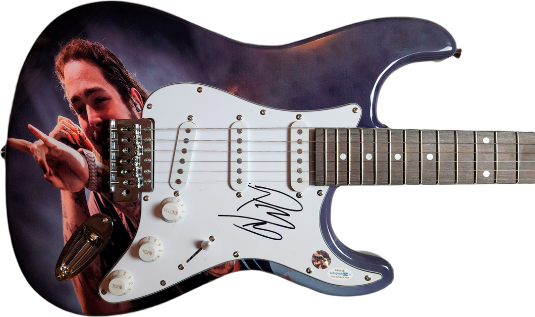 Post Malone Autographed Signed Custom Graphics Guitar