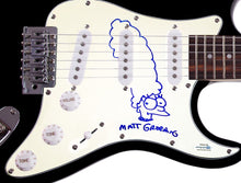 Load image into Gallery viewer, Matt Groening Autographed Signed Guitar Marge Simpson Sketch ACOA JSA
