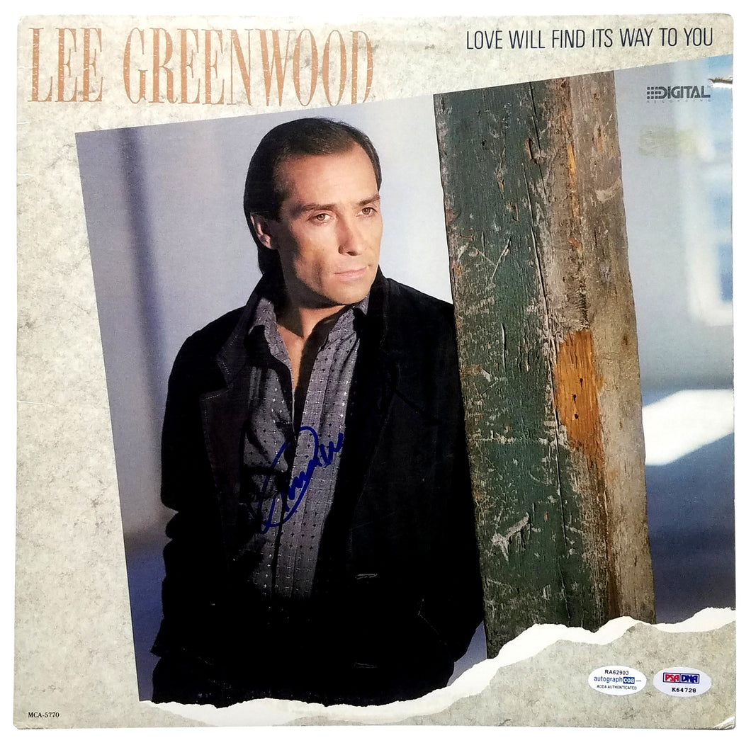 Lee Greenwood Autographed Signed Record Album LP