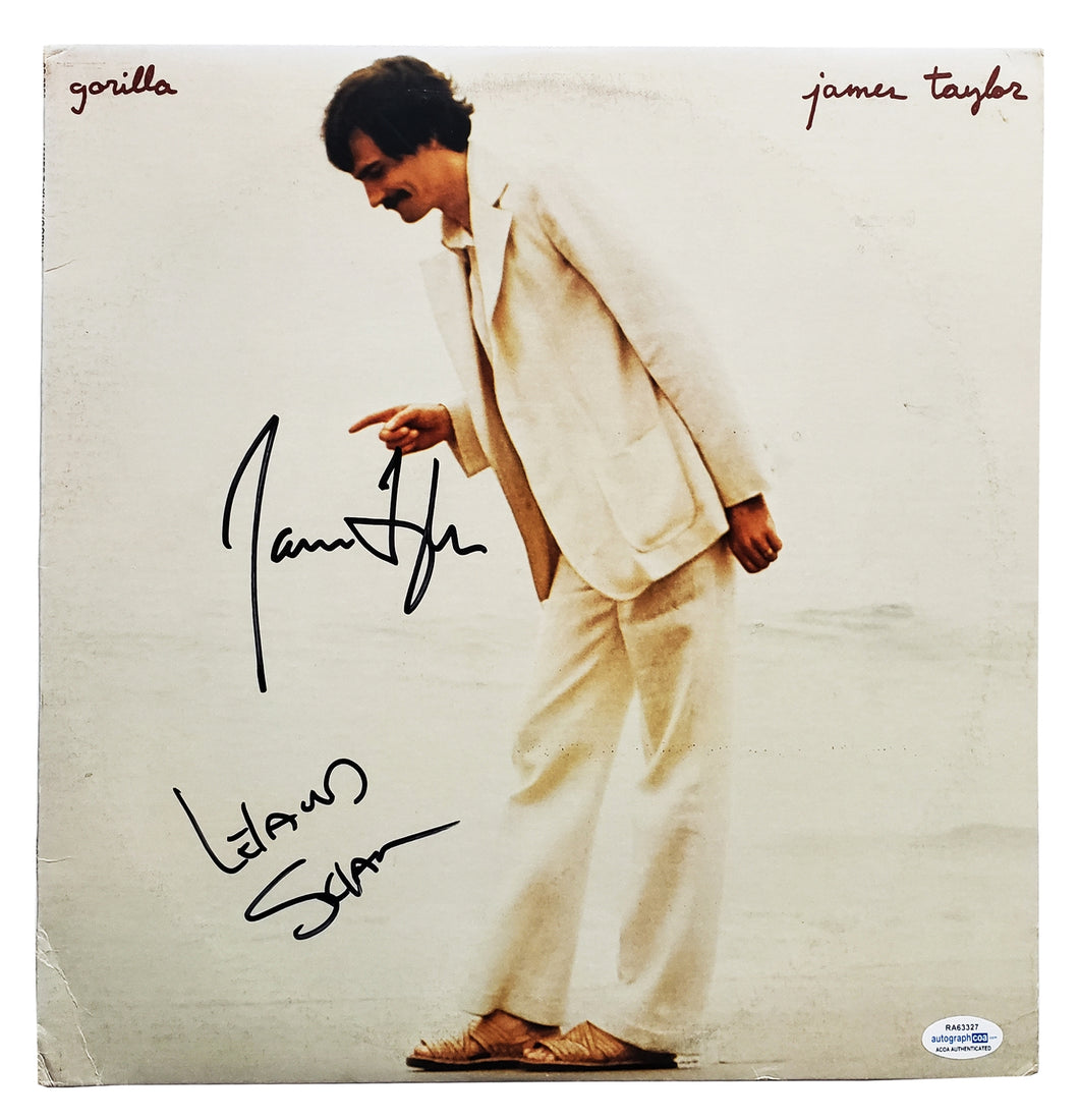 James Taylor & Leeland Sklar Autographed Signed Record Album LP