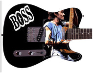 Bruce Springteen Autographed Live Concert Photo W Rare Sketch Graphics Guitar