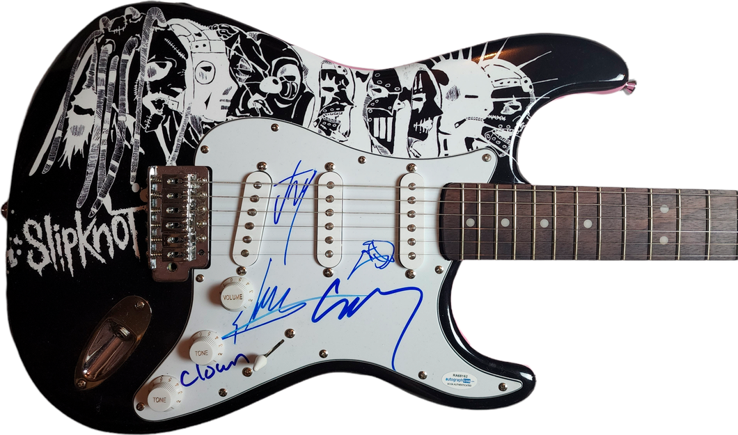 Slipknot Band Autographed Signed Custom Graphics Guitar Exact Video Proof