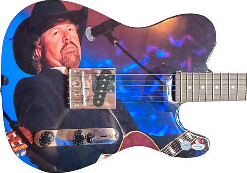 Toby Keith Autographed Signed Custom Photo Graphics Guitar ACOA