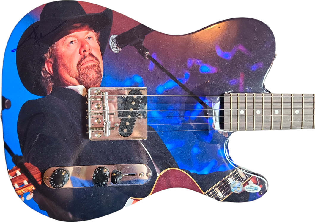Toby Keith Autographed Signed Custom Photo Graphics Guitar ACOA