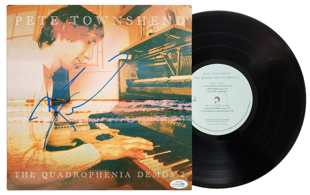 The Who Pete Townshend Autographed Quadrophenia Record Album LP