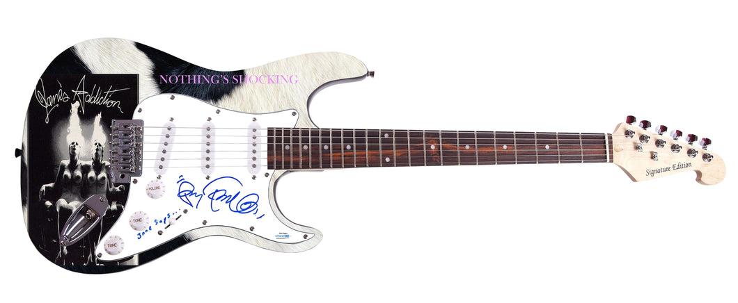 Jane's Addiction Perry Farrell Autographed Signed Graphics Photo Guitar