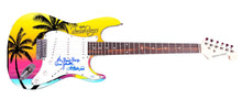 Load image into Gallery viewer, Beach Boys Mike Love Bruce Johnston Signed Graphics Guitar Exact Proof ACOA

