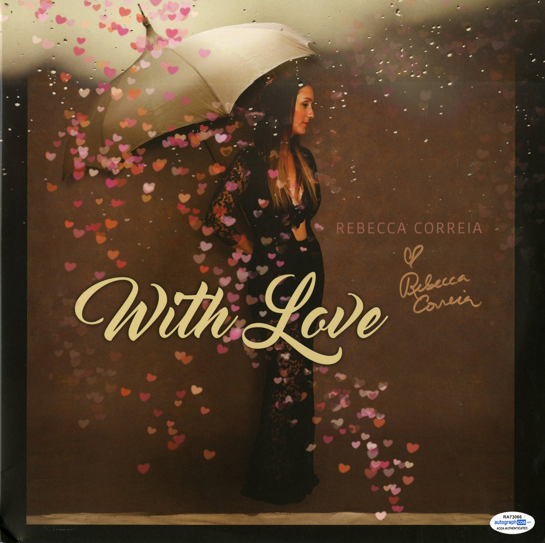 Rebecca Correia Autographed Signed Record Album LP With Love