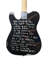 Load image into Gallery viewer, The Beach Boys Autographed Guitar w Surfer Girl Lyrics in Display Case ACOA
