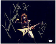 KISS Vinnie Vincent Autographed Signed 11x14 Photo V Guitar Exact Proof