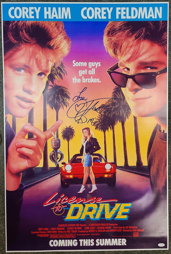 Corey Feldman Autograph Signed 24x36 License To Drive Poster Exact Proof