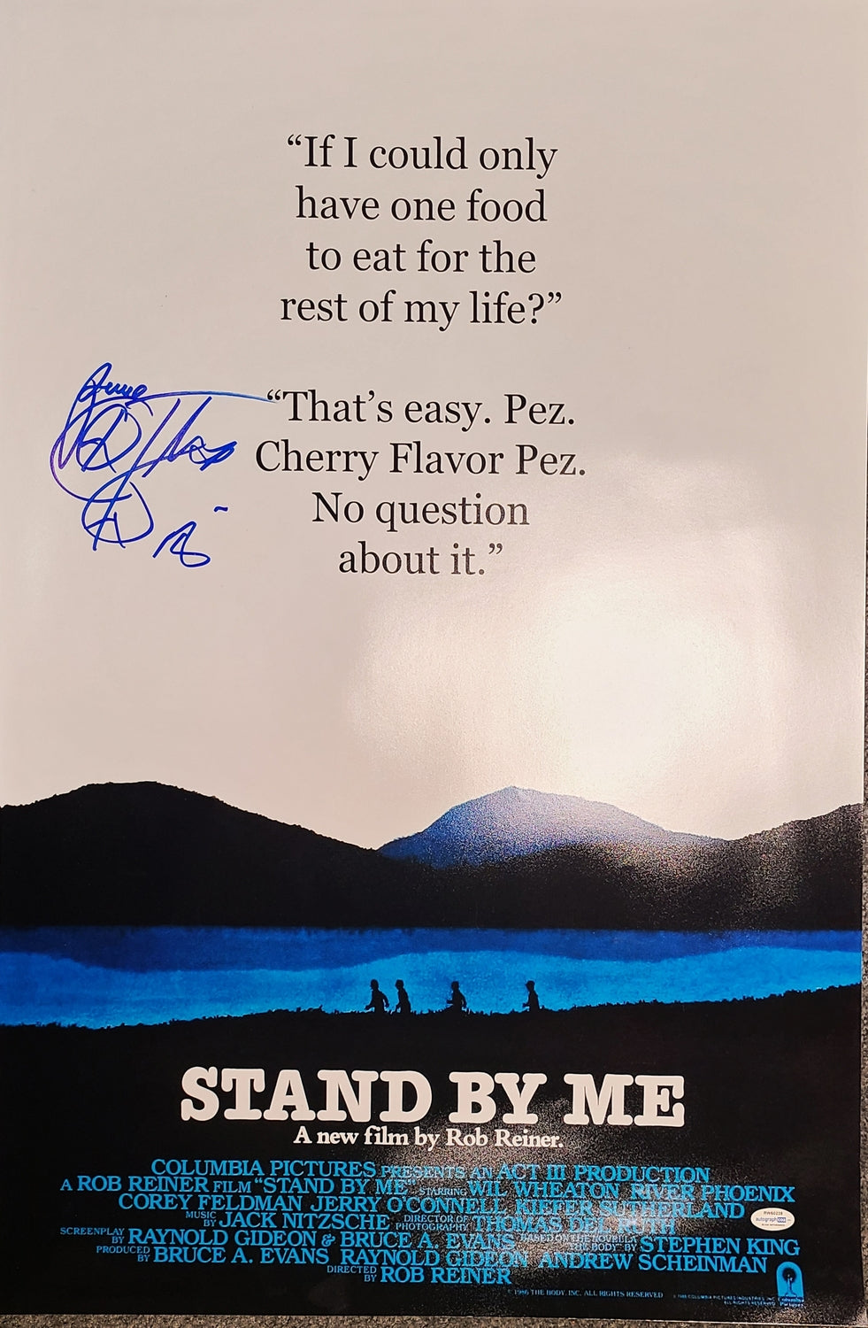 Corey Feldman Signed 24x36 Stand By Me Poster Exact Proof