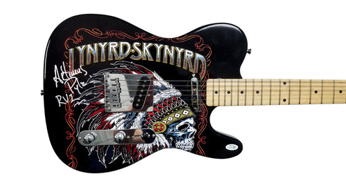 Lynyrd Skynyrd Artimus Pyle Autographed Signed Custom Photo Guitar