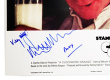 Load image into Gallery viewer, Clockwork Orange Malcolm McDowell Signed 24x36 Poster ACOA Witness ITP
