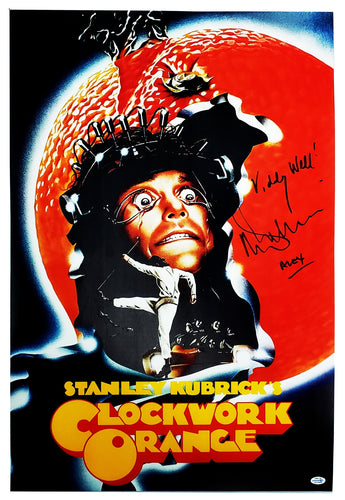 Clockwork Orange Malcolm McDowell Autographed Signed 24x36 Photo Poster