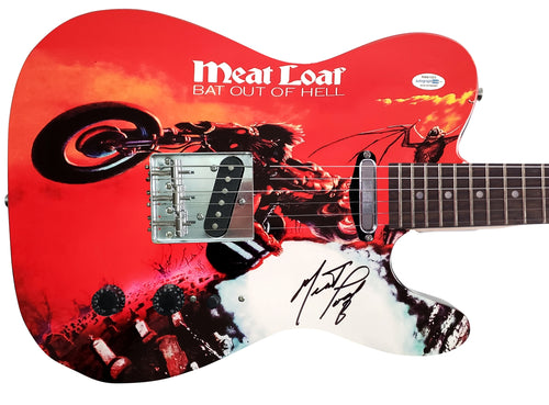 Meat Loaf Signed Bat Out Of Hell Album LP Graphics Guitar Exact Video Proof