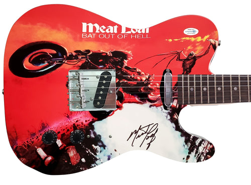 Meat Loaf Signed Bat Out Of Hell Album LP Graphics Guitar Exact Video Proof