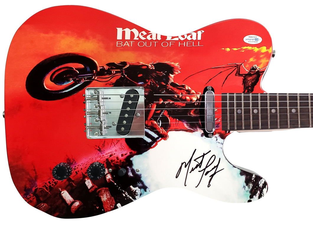 Meat Loaf Signed Bat Out Of Hell Album LP Graphics Guitar Exact Video Proof