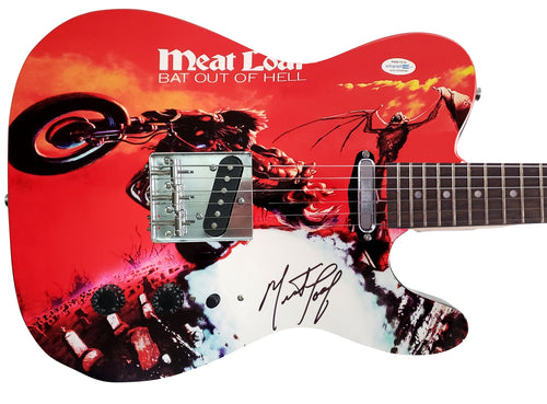 Meat Loaf Signed Bat Out Of Hell Album LP Graphics Guitar Exact Video Proof