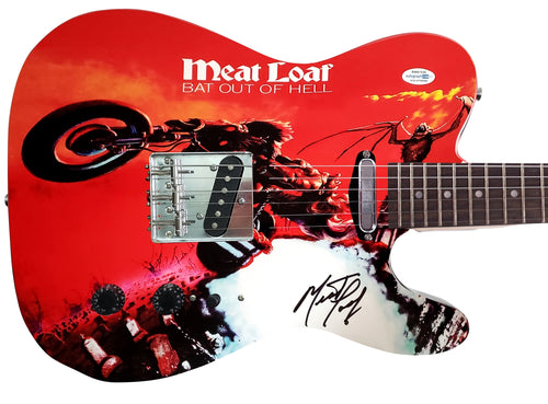 Meat Loaf Signed Bat Out Of Hell Album LP Graphics Guitar Exact Video Proof